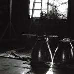 Josiane Keller - clay pots in the studio