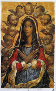 Léonard Tsugouharu Foujita 藤田 嗣治 - マドンナ - Madonna -1962, source sketchbook Josiane Keller 2011