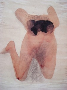 Rodin watercolor nude