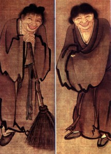 laughing monks Kanzan (Han-Shan) and Jittoku (Shi-Te)