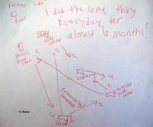 Peter's map of his former life