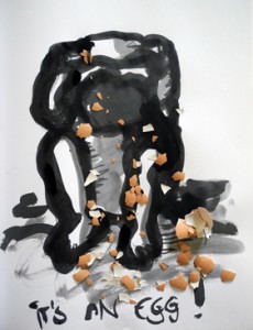 Josiane Keller - egg sketch, No 2