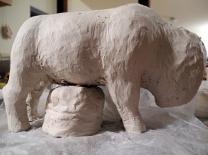 clay buffalo - in progress stage II