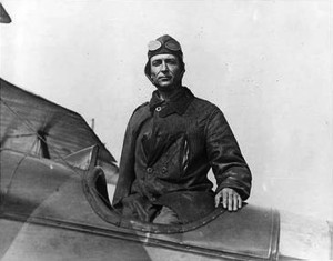 unknown biplane pilot by unknown photographer