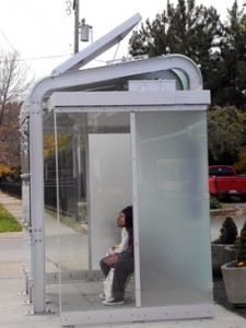 expensive solar cell bus stop