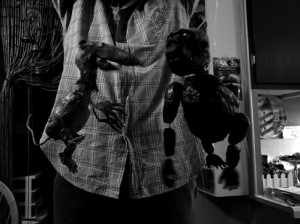 Josiane Keller - Rat puppet and Gorilla puppet