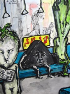 Josiane Keller - YASAI on the bus - onigiri salary man