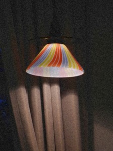 Josiane Keller - lamp at Cafe