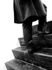 The Children of Foujita - Yasuo Imai at Koyama Tomio Gallery stepping up stairs