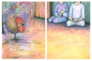 Josiane Keller - Urashima Taro - Urashima eating a sparse dinner with his mother