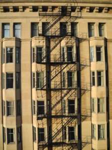Josiane Keller - fire ladder in Chicago
