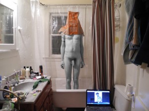 Josiane Keller - Man with recyclable shopping bag unreal
