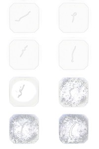 Josiane Keller - 8 earth worms in white with starting rain