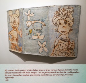 Iris Goldstein and project partner - ARC show cartoon characters