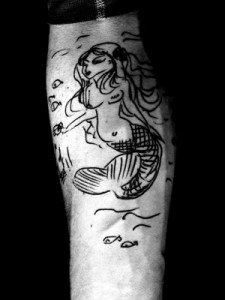 Josiane Keller - mermaid ballpen tattoo