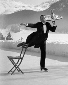 Alfred Eisenstaedt - Ice Skating Waiter, St. Moritz, 1932