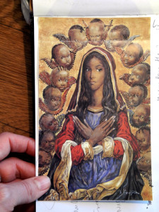 Josiane Keller - sketchbook page Leonard Tsugouharu Foujita Madonna (1962, 2011, 2015)