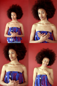 Josiane Keller - Kameelah modelling Foujita's Madonna - quad