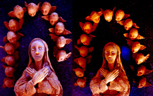 Josiane Keller - double Madonna thirteen and fifteen cherubs