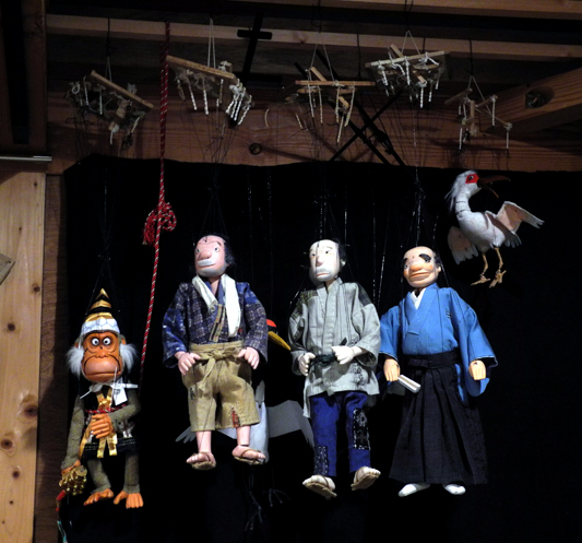 Josiane Keller - four traditional Minomushi marionettes