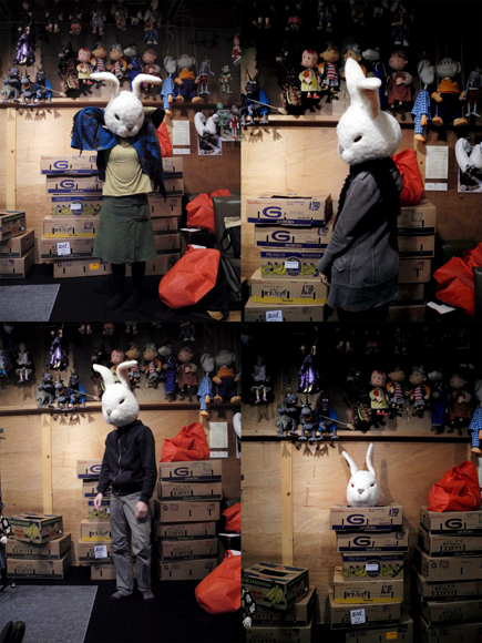 Josiane Keller - Minomushi Marionette - bunny head - quad