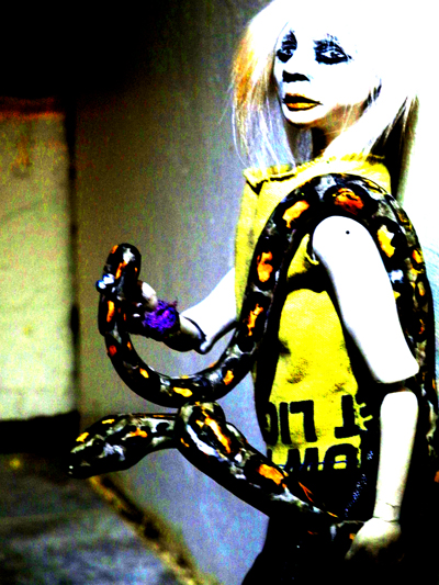 Josiane Keller - Chiaki holding a snake