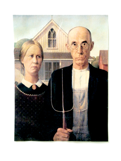 Grant Wood - American Gothic print - 1930