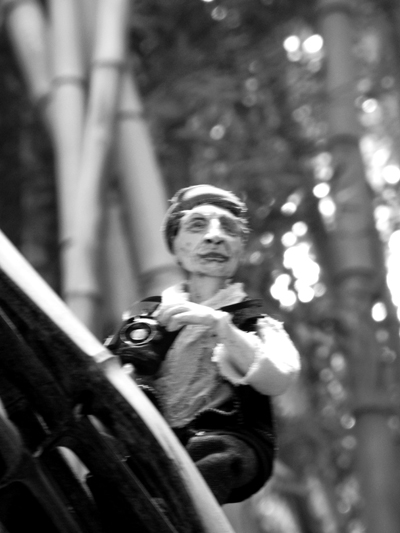 Sebastiao Com'Sal taking a picture from the bamboo bridge - Credit Photo Courtesy of Sebastiao Com'Sal