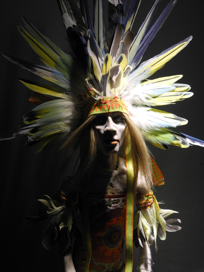 Josiane Keller - Billy with Aztec feather crown 2