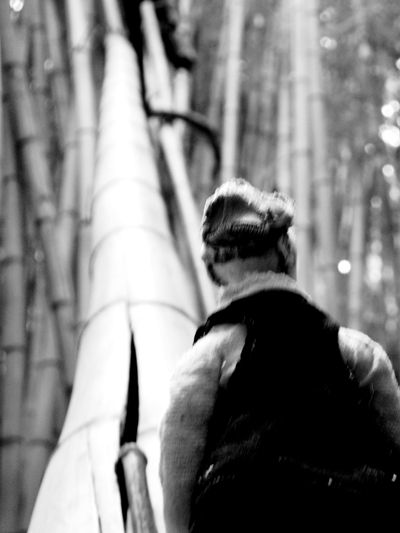 Sebastiao Com'Sal on the bamboo bridge 2 - Credit Photo Courtesy of Sebastiao Com'Sal
