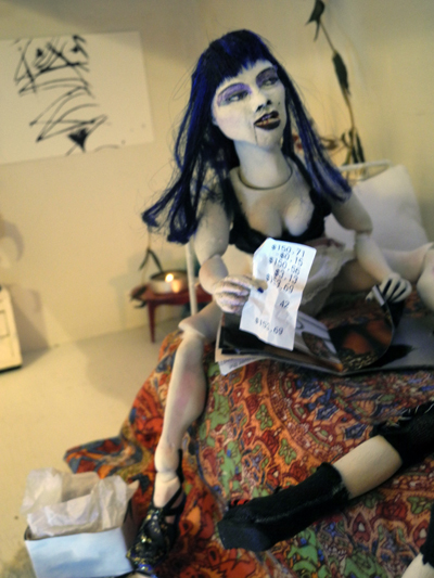 Josiane Keller - Molly in underwear showing the receipt to Starfish
