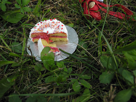 Josiane Keller - ChoCho's birthday picnic - birthday cake and Molly's bag