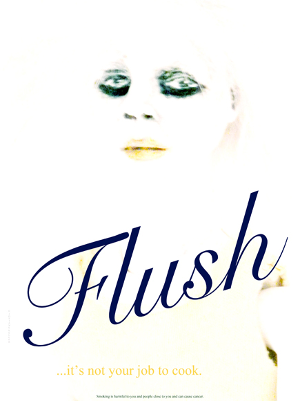 Josiane Keller - FLUSH cigarettes poster