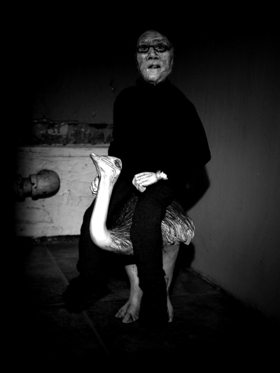 Josiane Keller - Jan riding an ostrich
