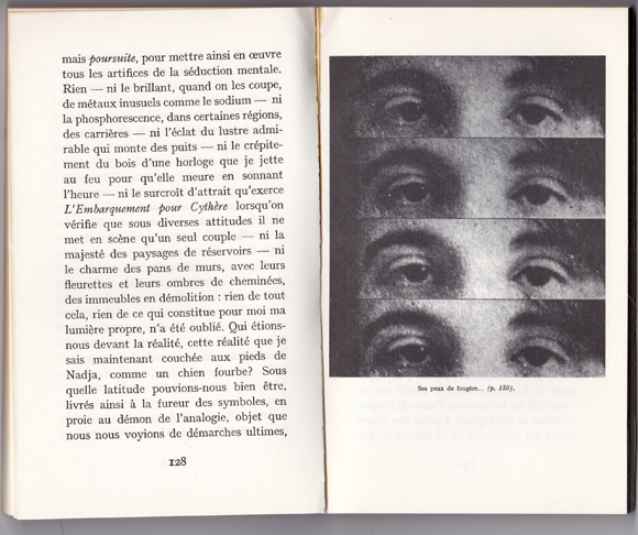 Andre Breton - Nadja - Les yeux de fougère - page 128 - 1963 edition