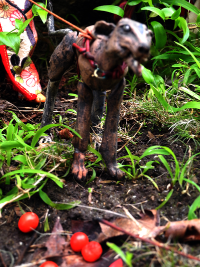 Josiane Keller - group shot outside - Goebbels on a leash