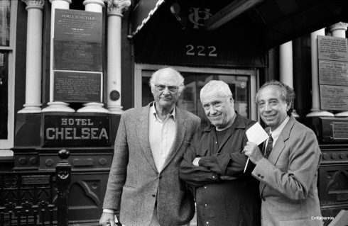 Rita Barros, Arthur Miller at left, Arnold Weinstein center, and Stanley Bard at right