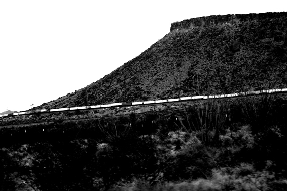 Edie Weisslechner - train by the mountain