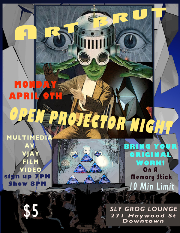 Susie Watson - Art Brut Open Projector night - flyer